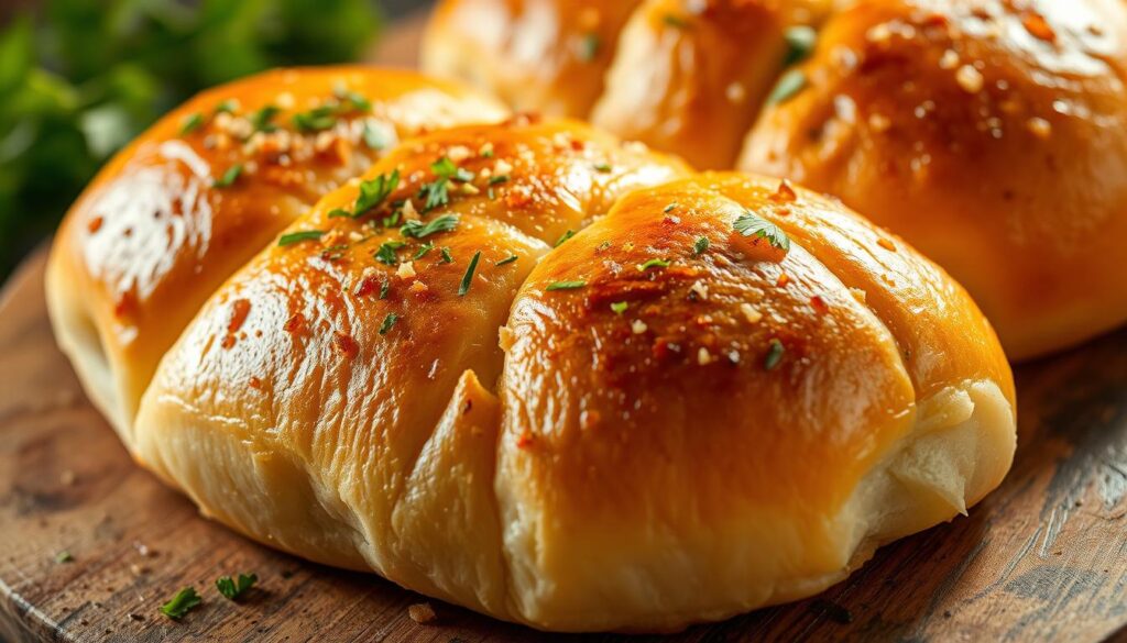 Golden, buttery Hawaiian Roll Garlic Bread with a savory garlic and herb topping, baked to perfection.